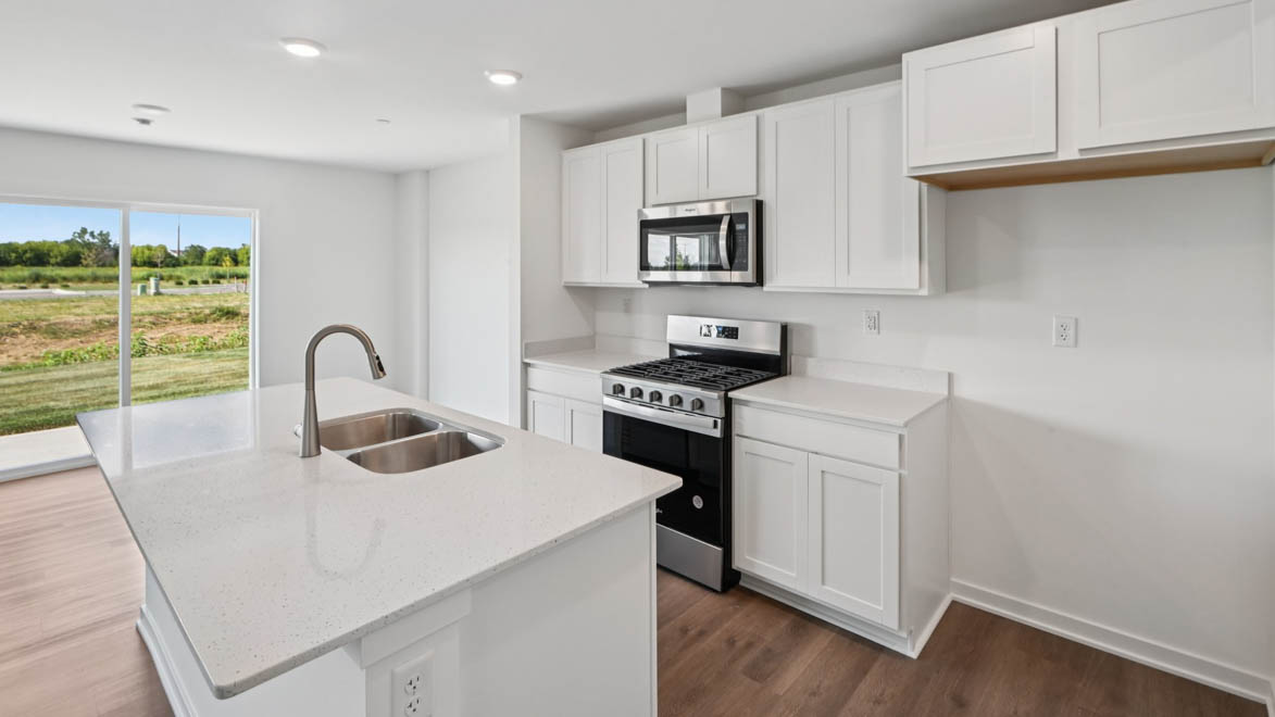 Kitchen island with dishwasher and sink