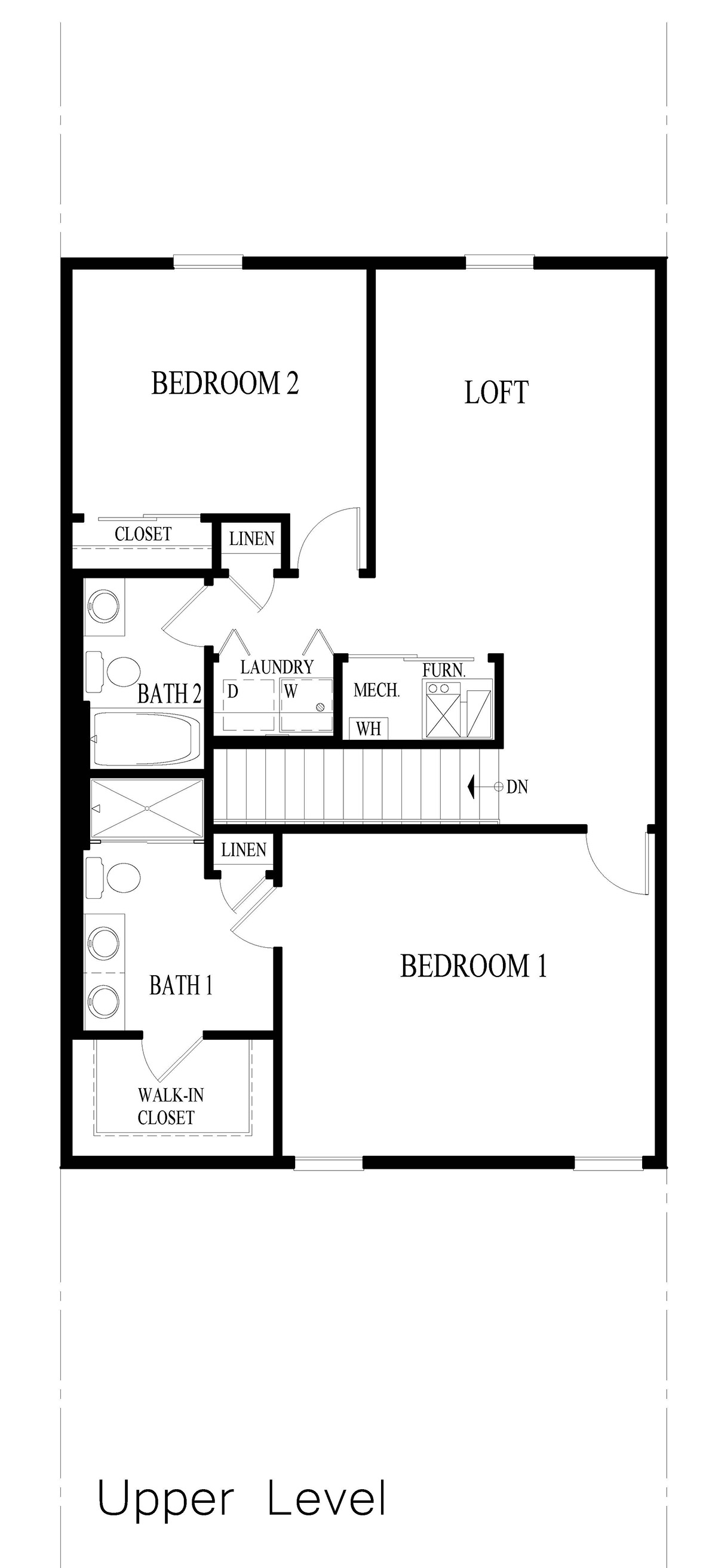 Tallmadge second floor with two bedrooms and a loft