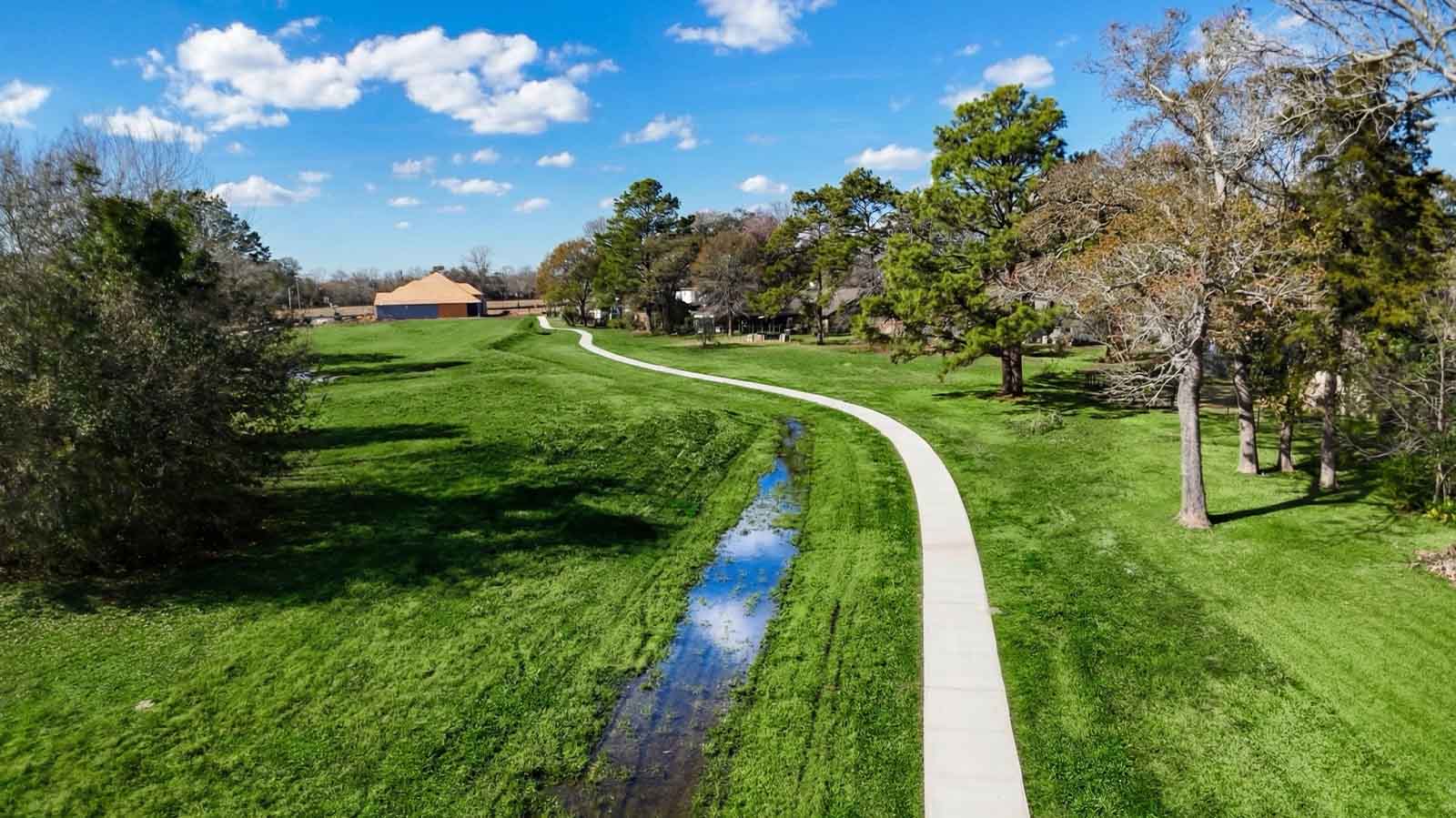 winding community jogging trails