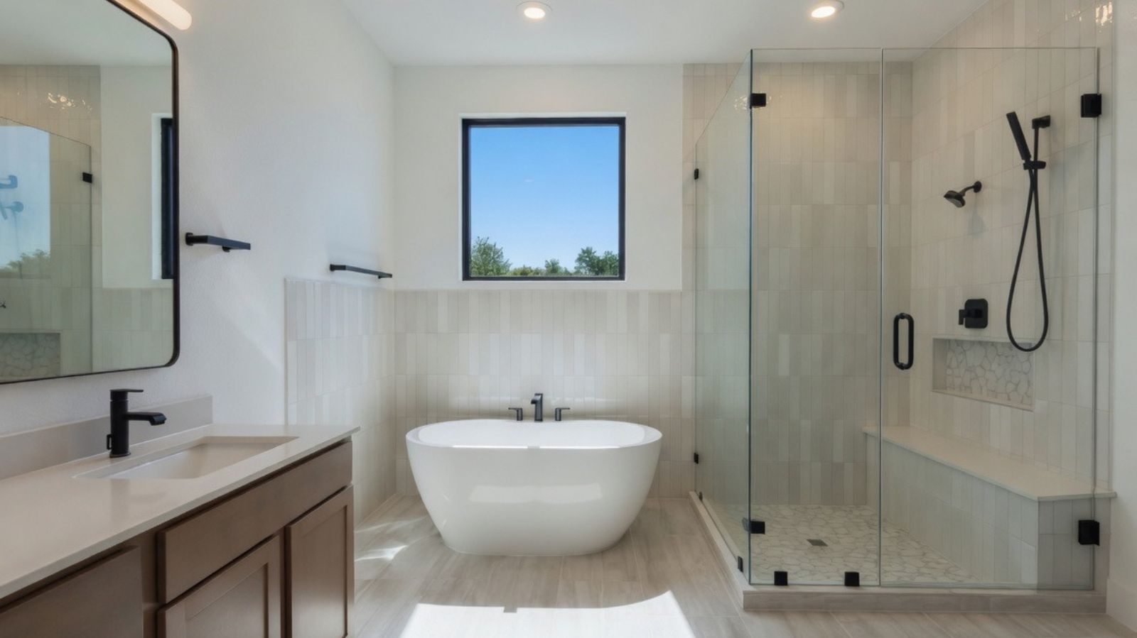 Amalfi plan primary bath with standing tub Friendswood TX