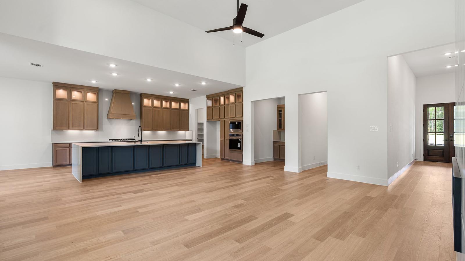 open concept living room and kitchen