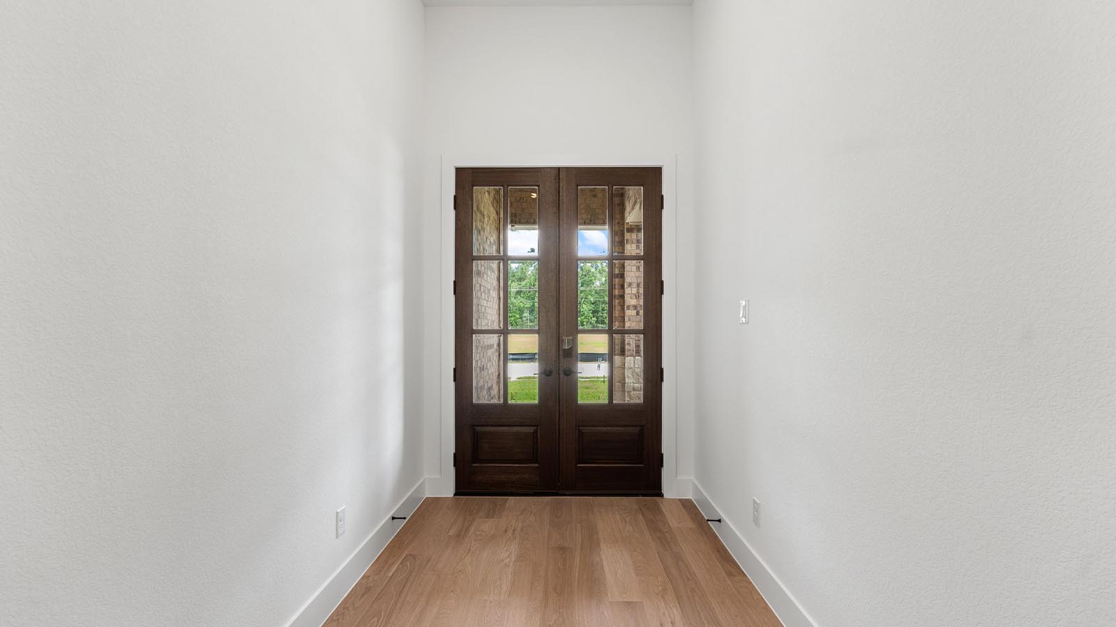 foyer with double doors