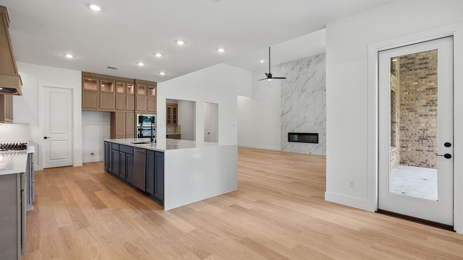 open concept dining room and kitchen