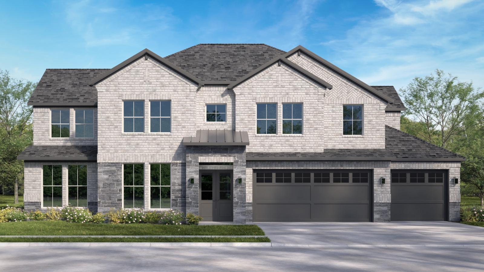 two story floor plan with 5 bedrooms and 4.5 bathrooms