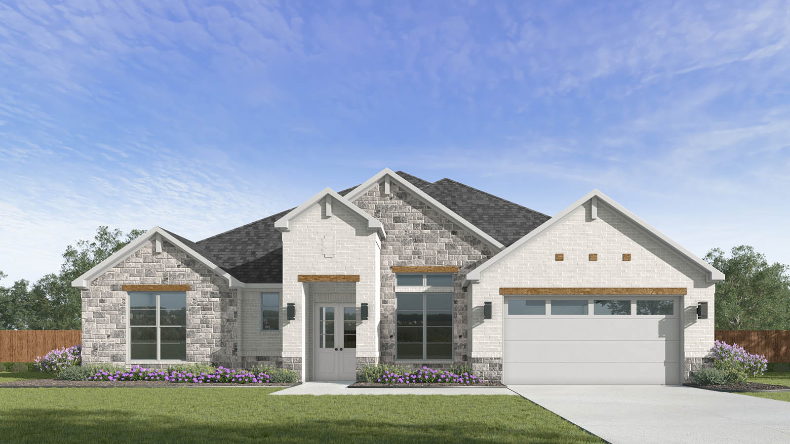 ravello one story floor plan rendering