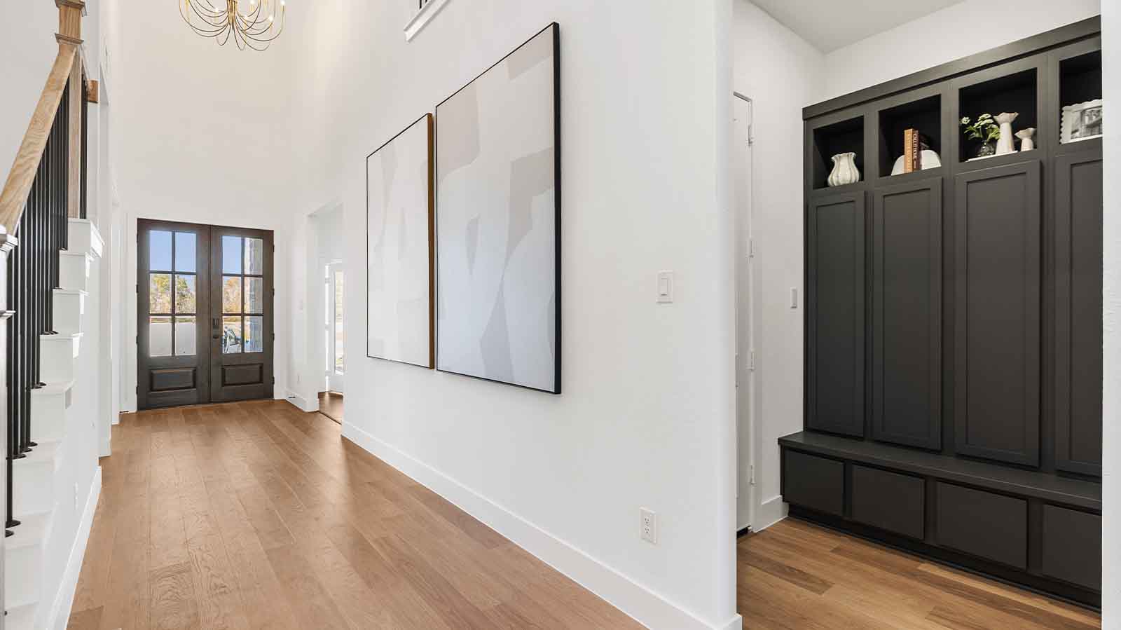 Entry hallway with mud room for additional storage
