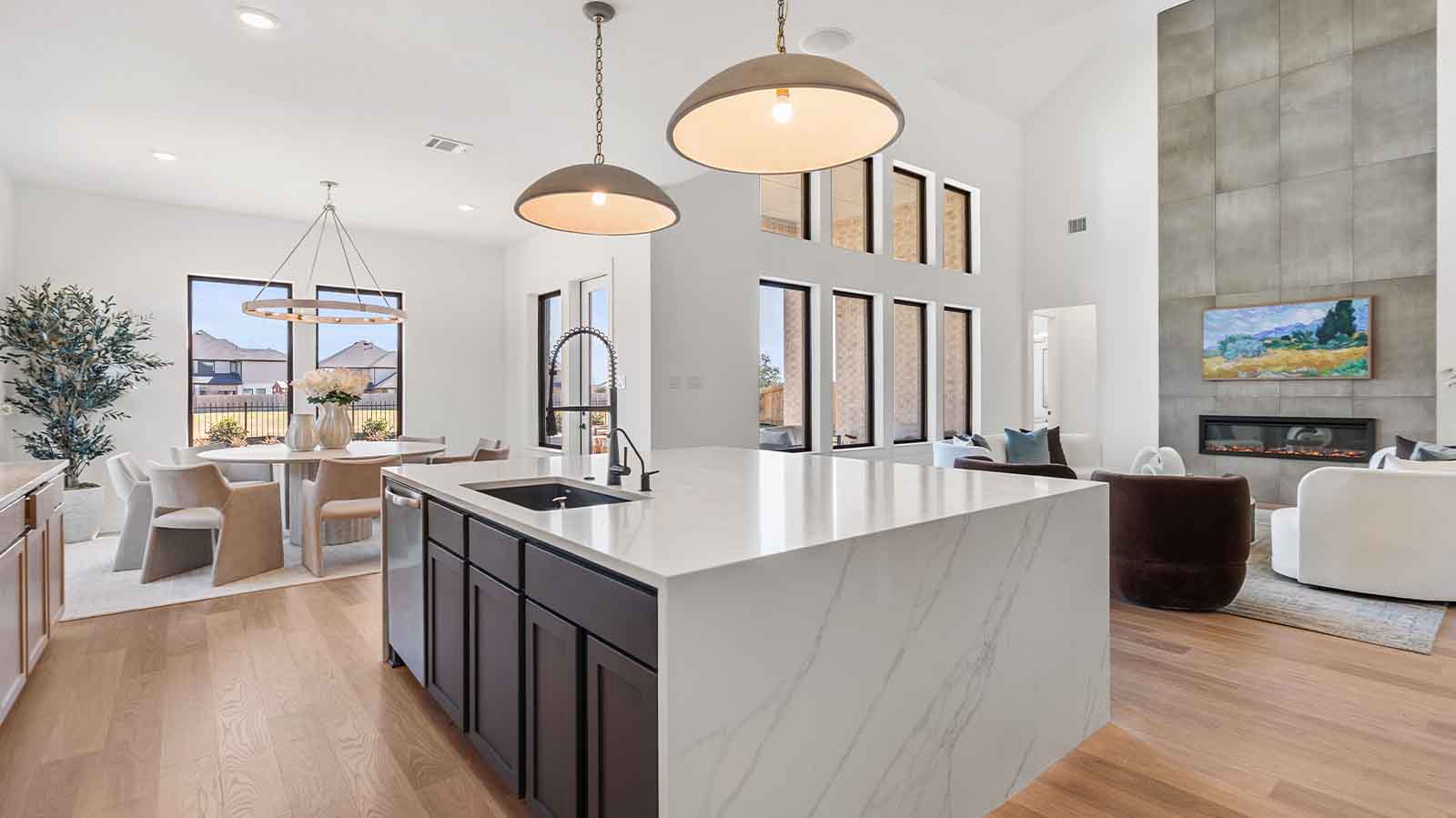 kitchen with large island