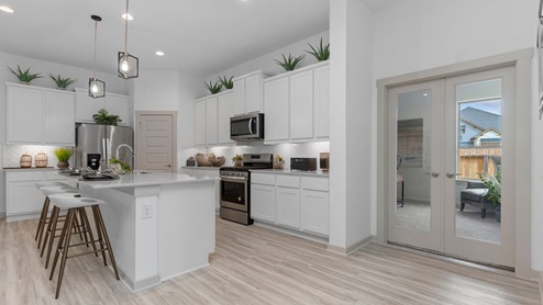 Kitchen with a large island