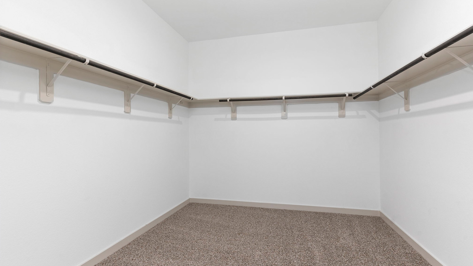 Walk in primary closet