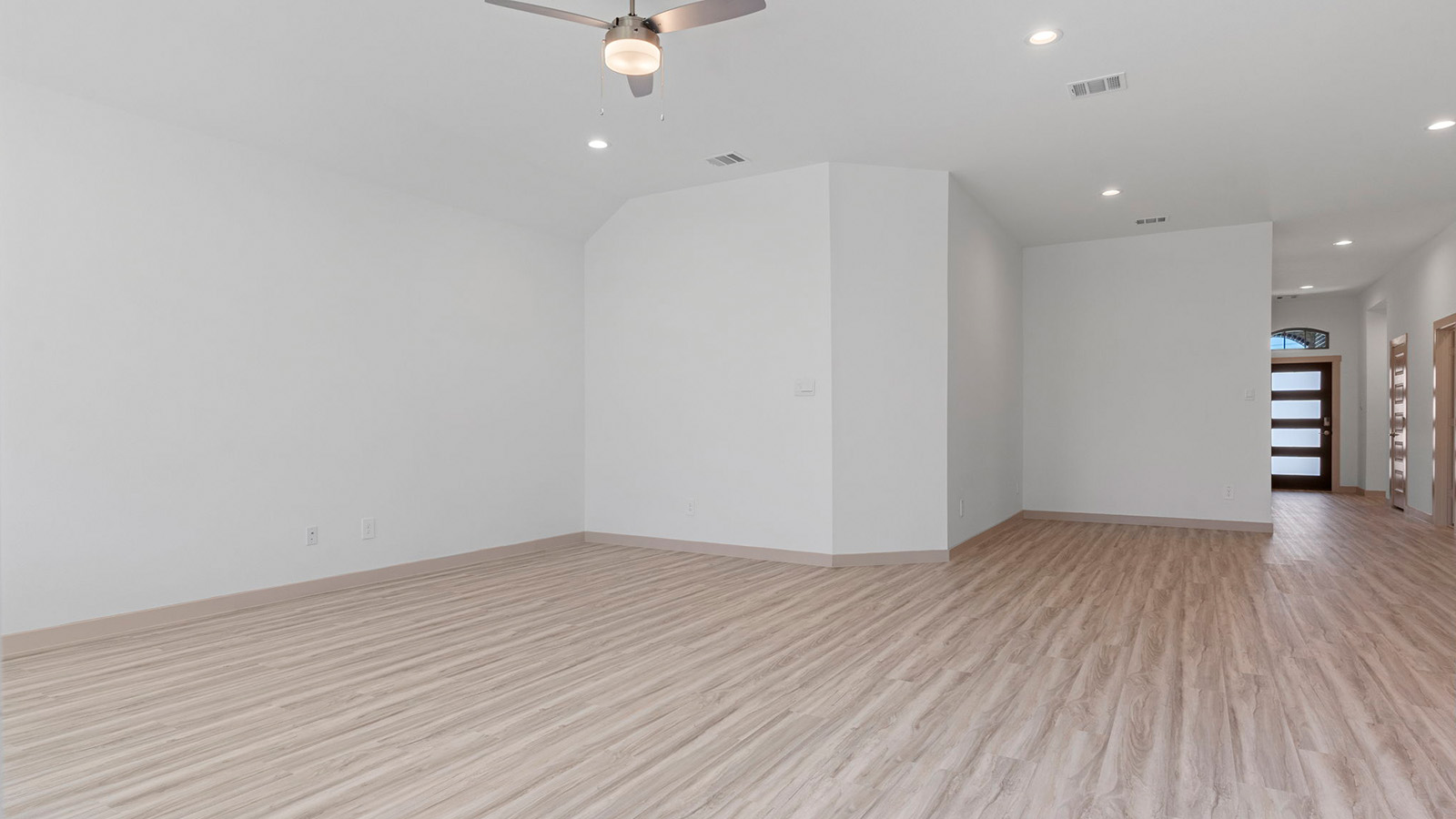 Spacious open concept living area and dining room