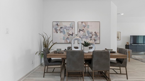Open concept dining room