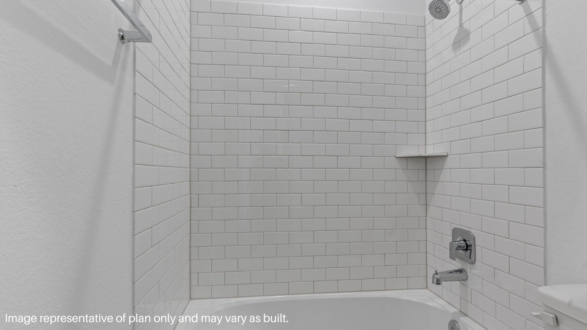 Secondary Bathroom with Tub and Shower combo with Commode