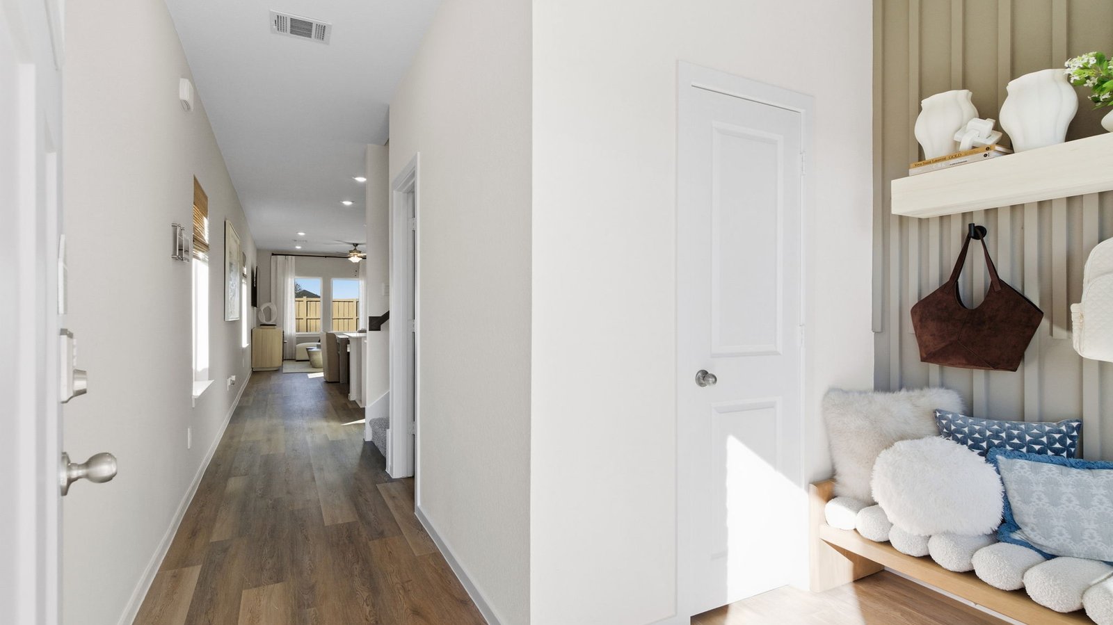 Beautiful entry foyer leading to the main living space