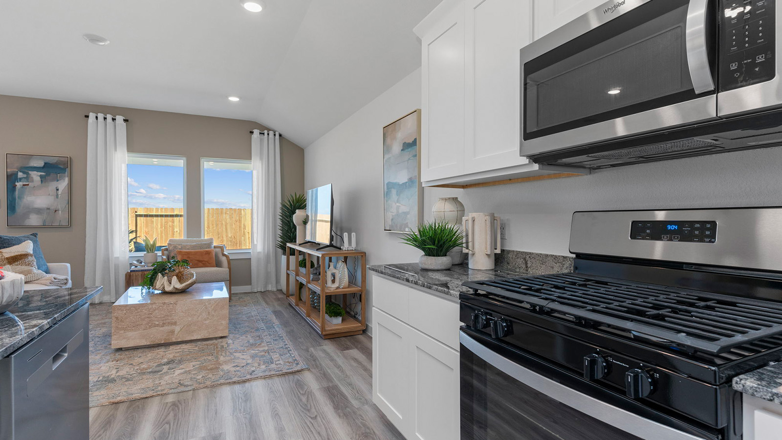 stainless steel appliances in the kitchen
