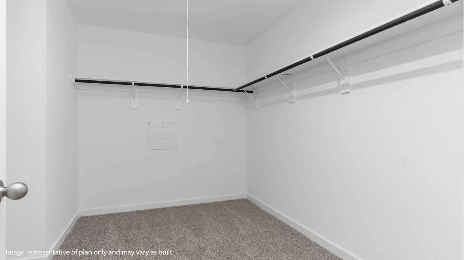 Walk in primary closet