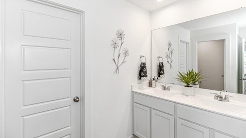 double vanity in primary bathroom