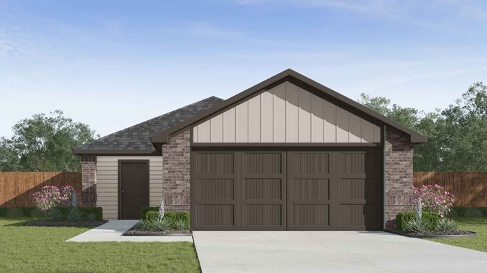 Single story home with at two car garage