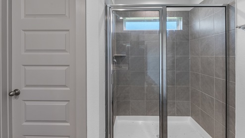 stand alone shower in primary bathroom