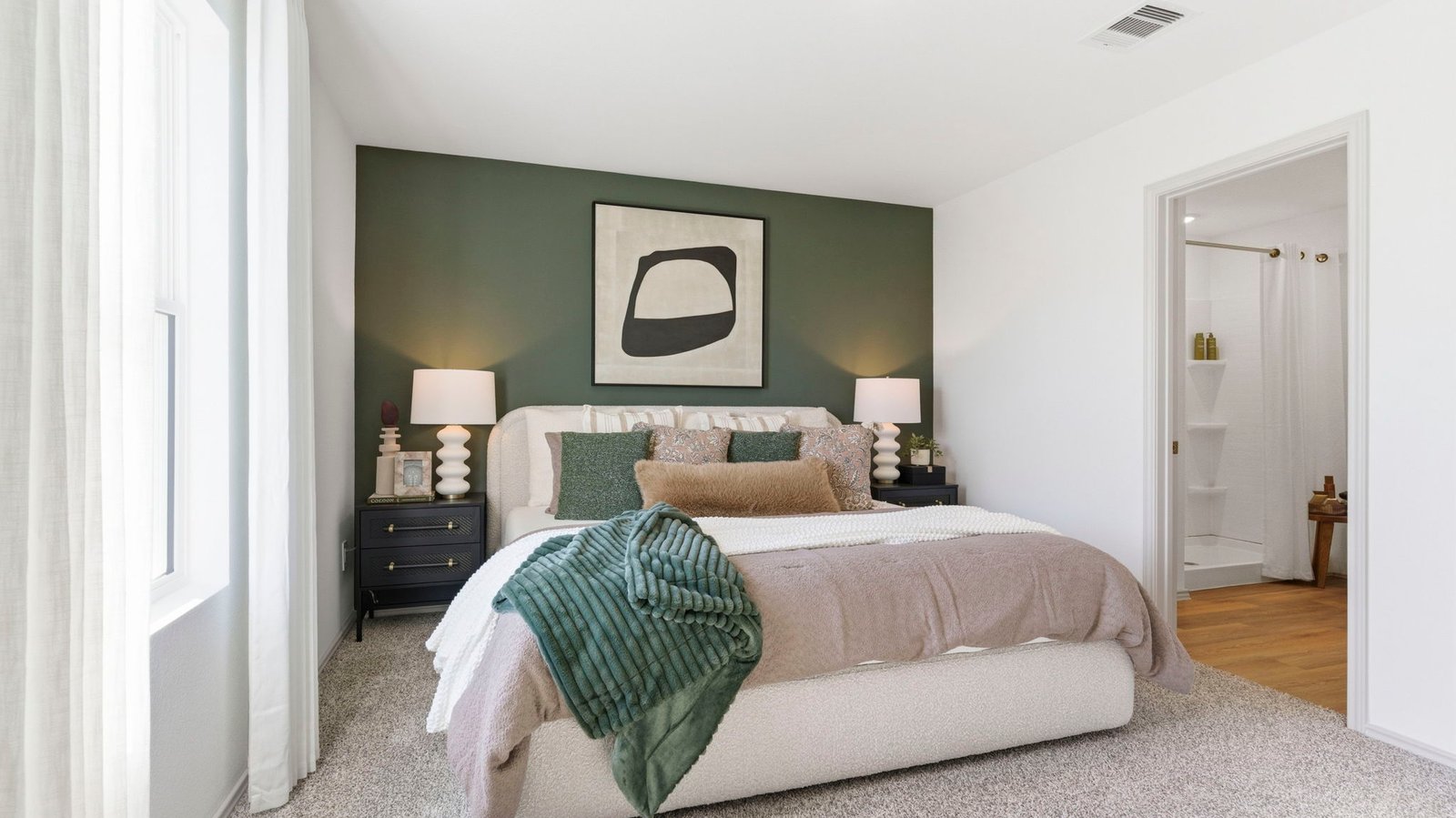 primary bedroom with large window