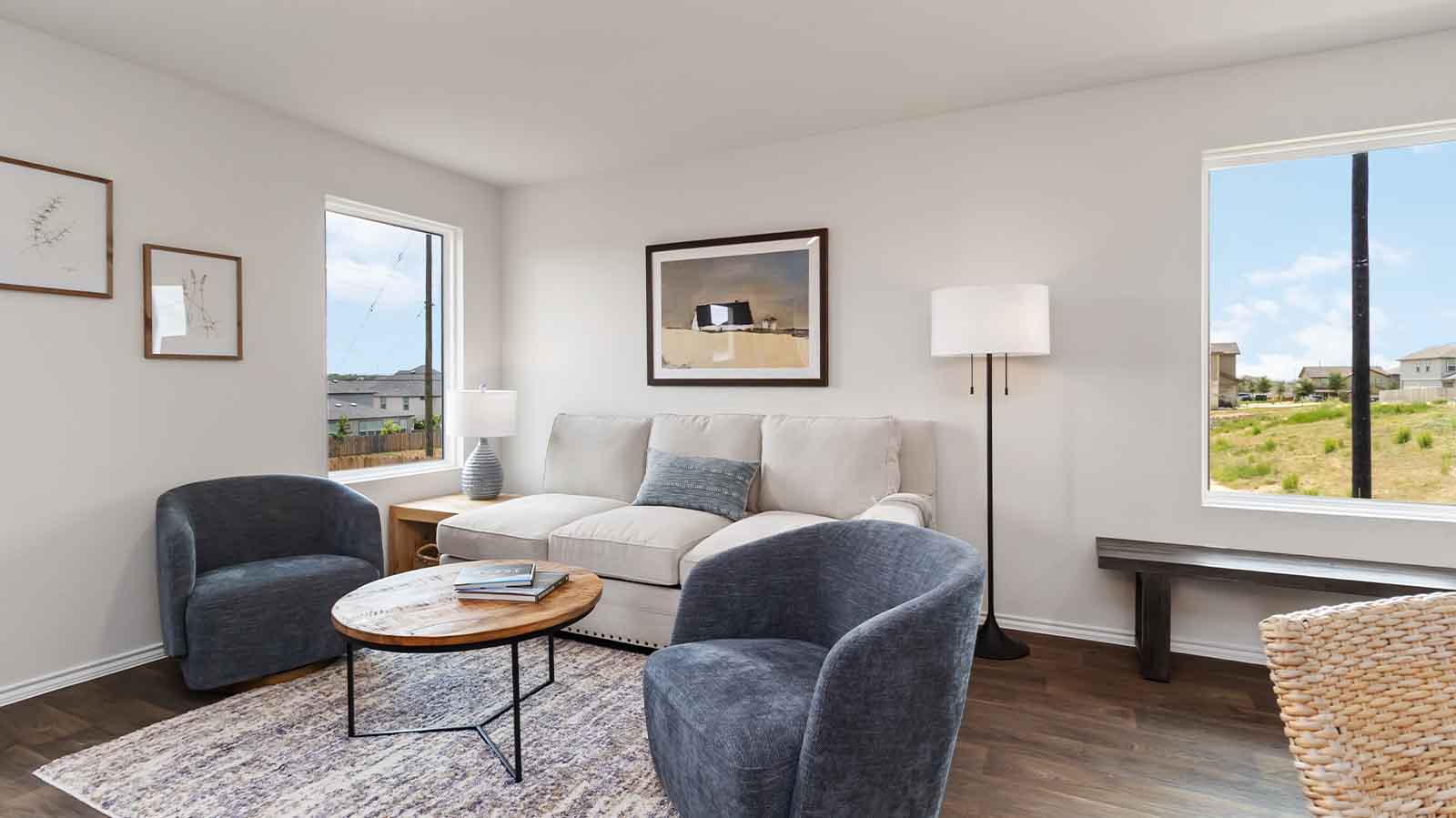 open concept living room