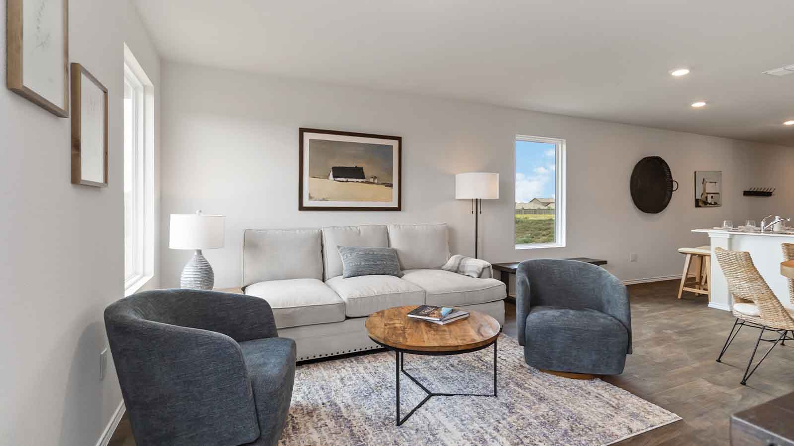 open concept living room