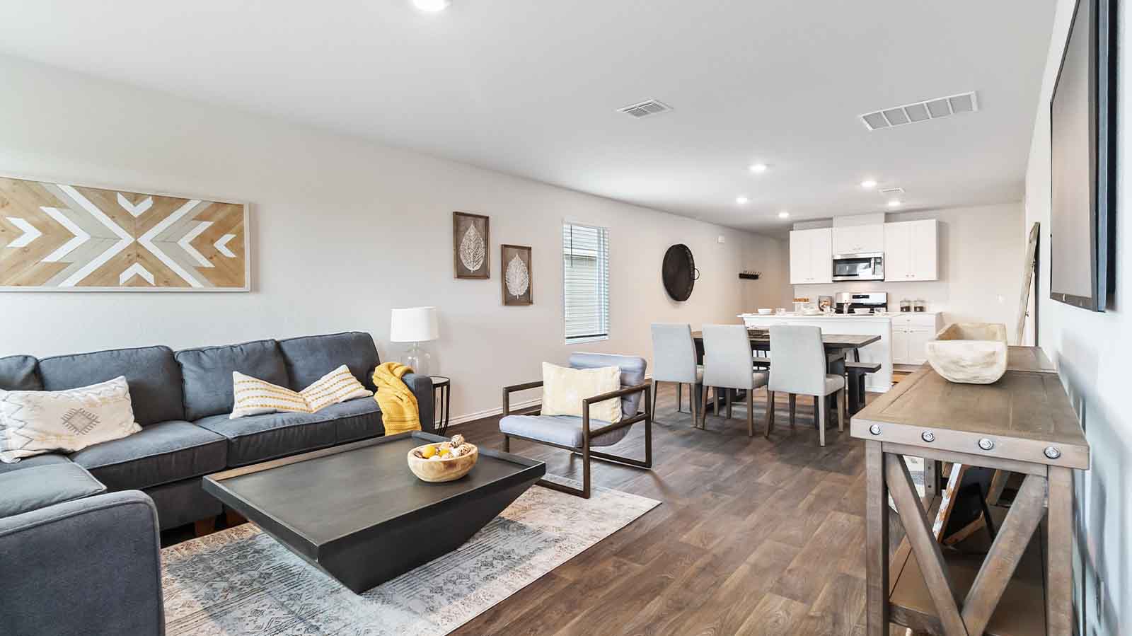 open concept living room