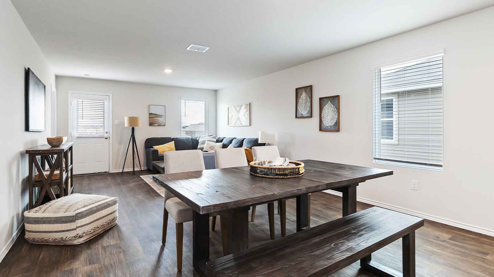 open concept dining room