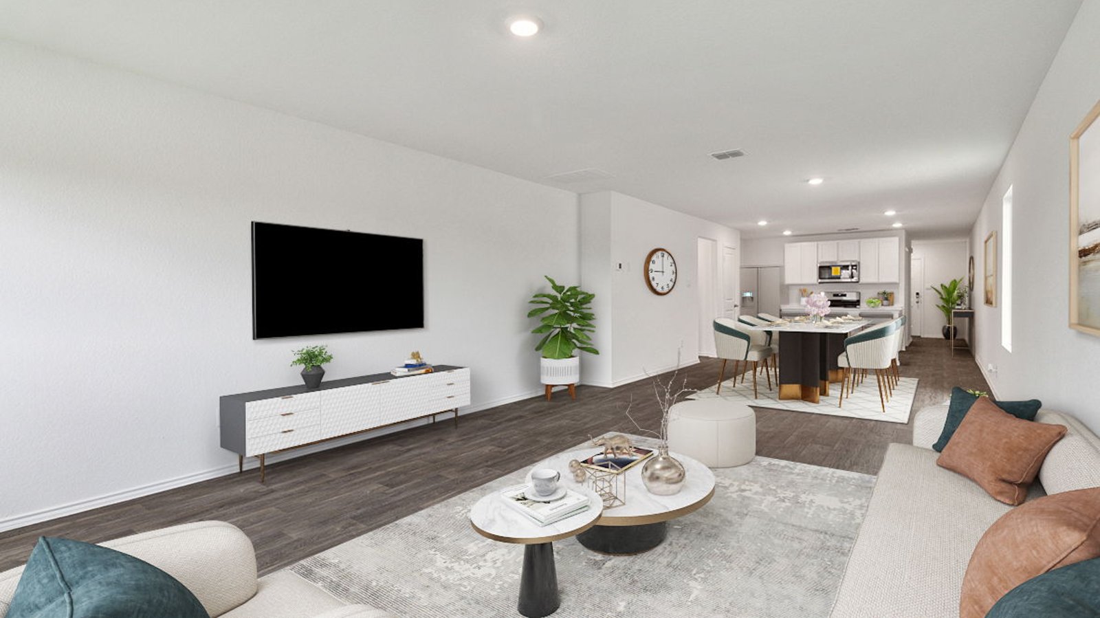 open concept living room