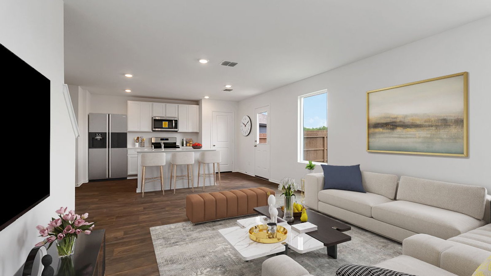 open concept living room