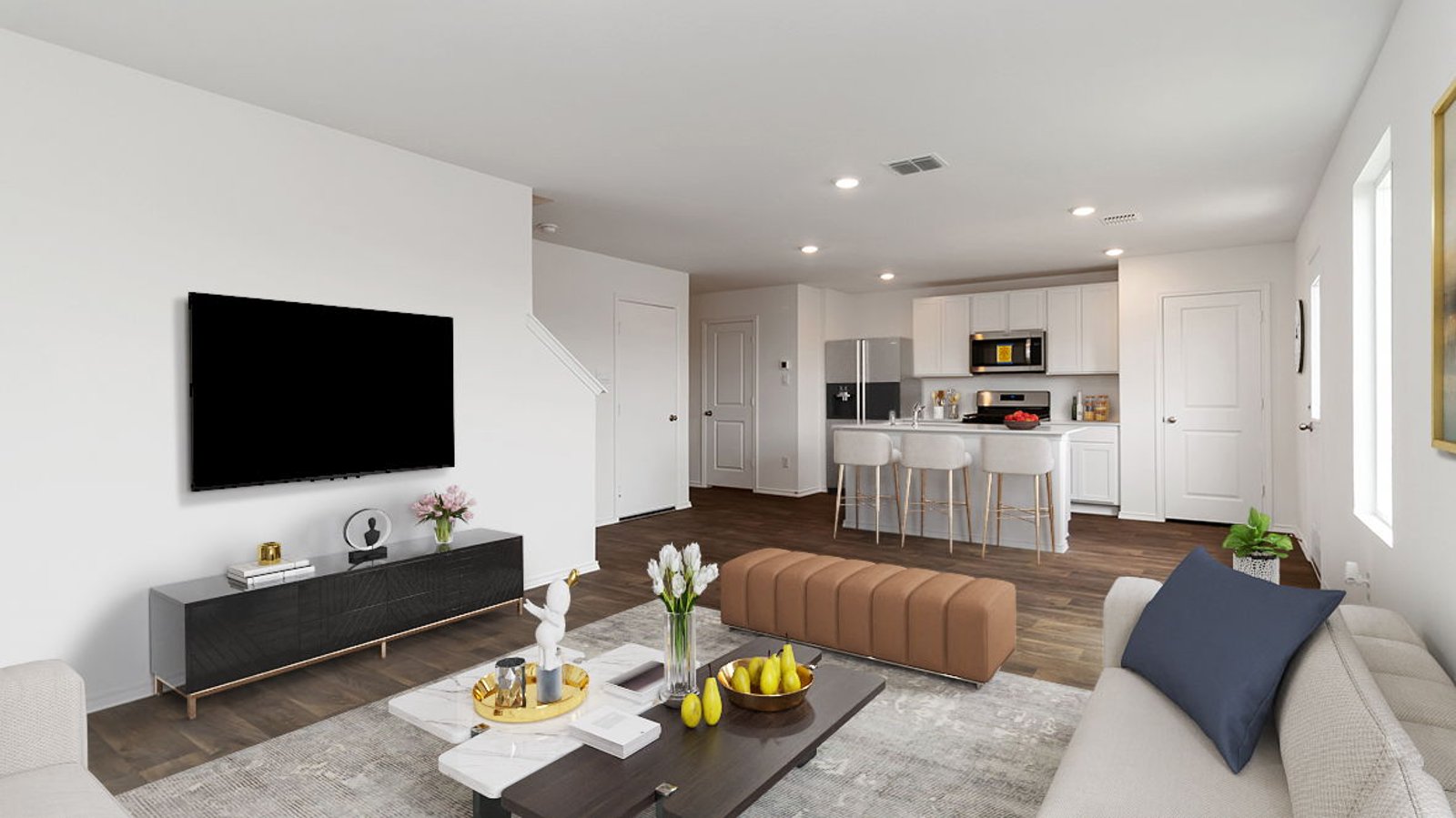 open concept living room