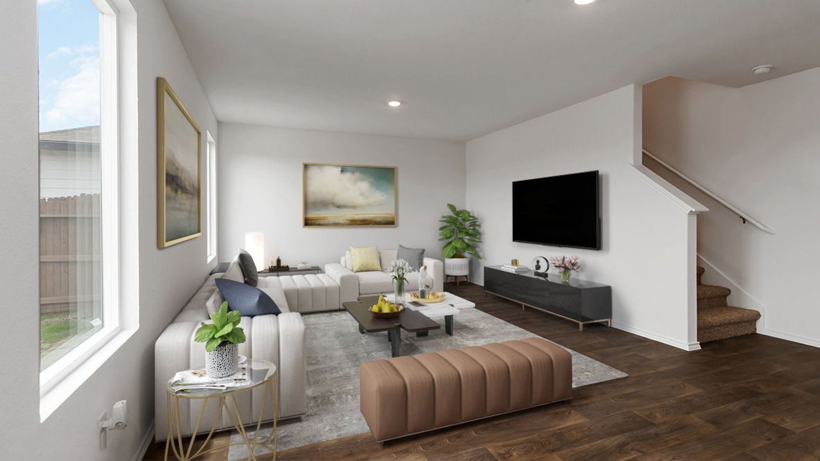 open concept living room