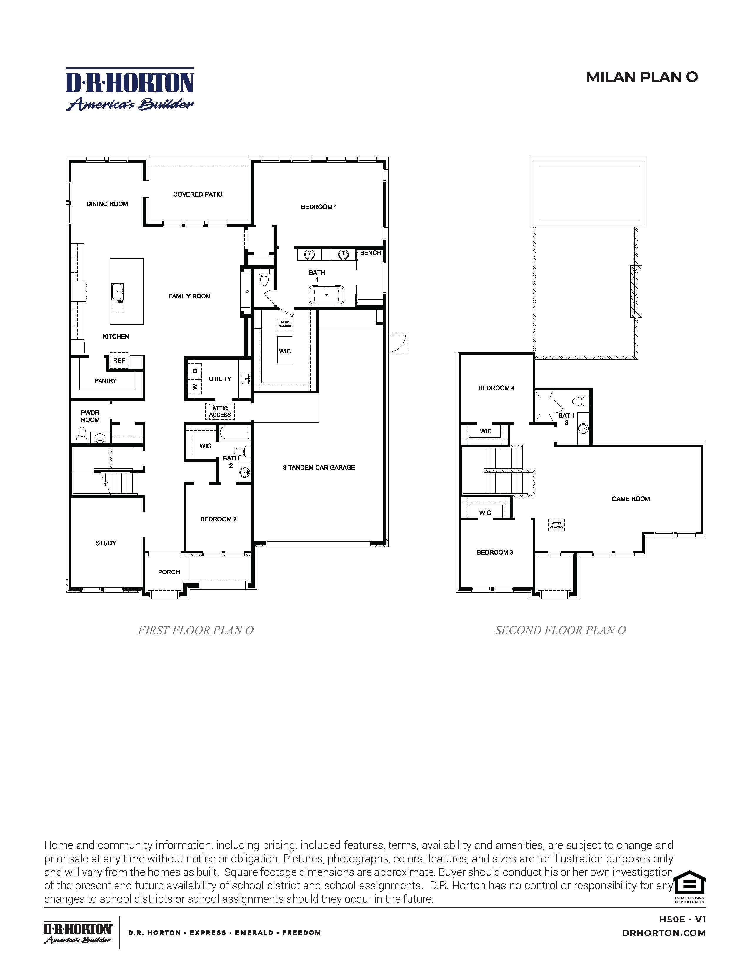 Milan floor plan layout