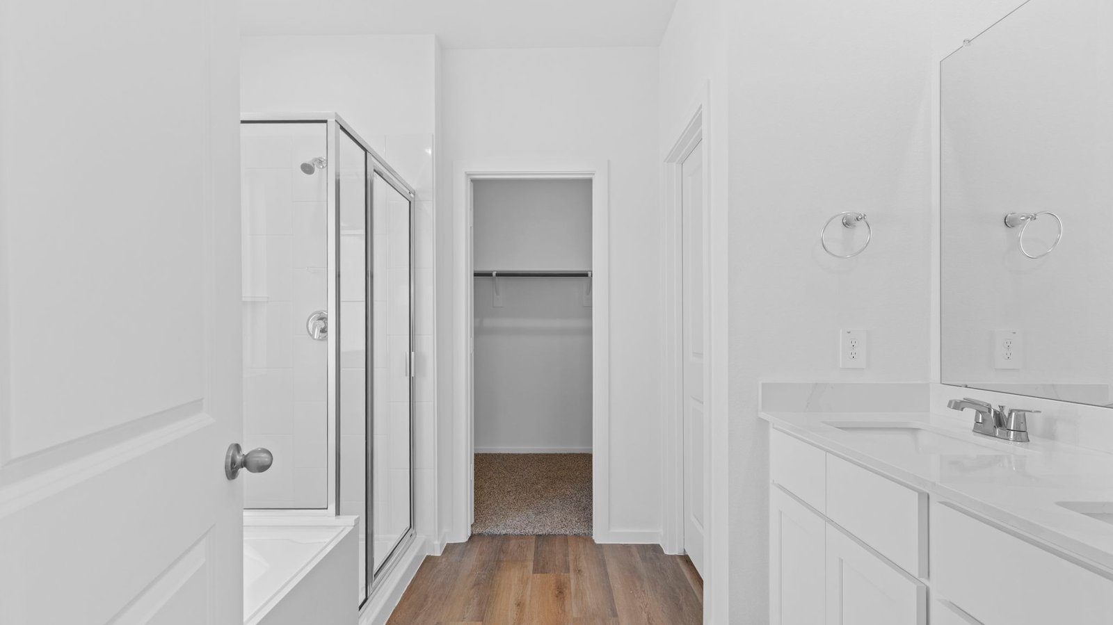 primary bathroom with one window