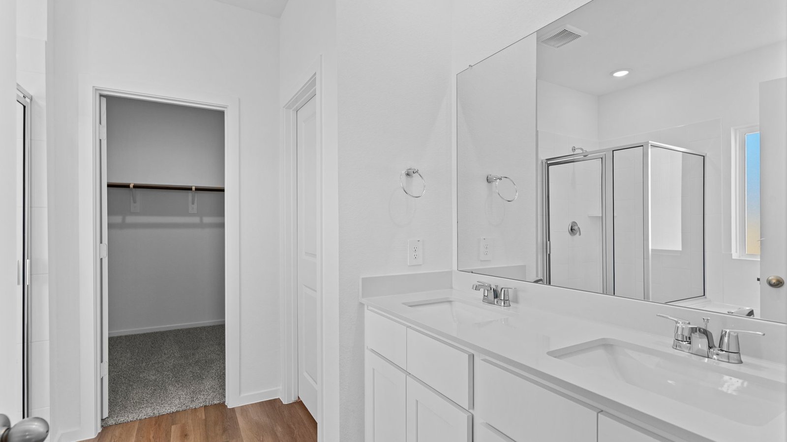 primary bathroom with one window