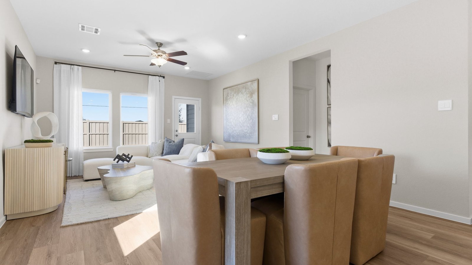 open concept dinning room