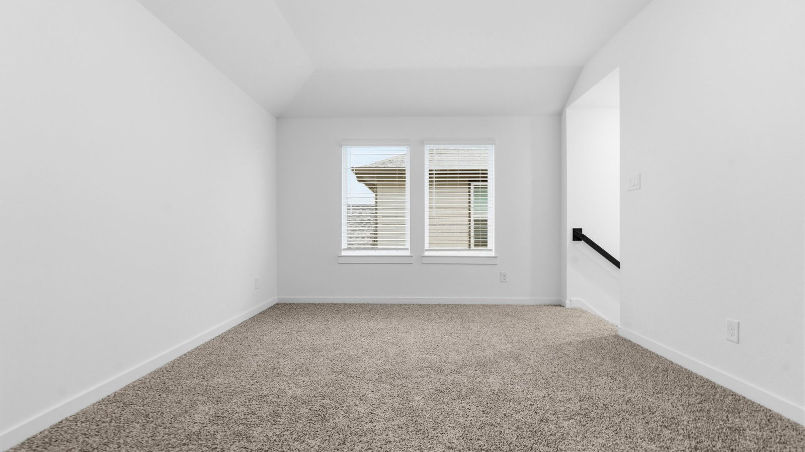 upstairs game room with large window