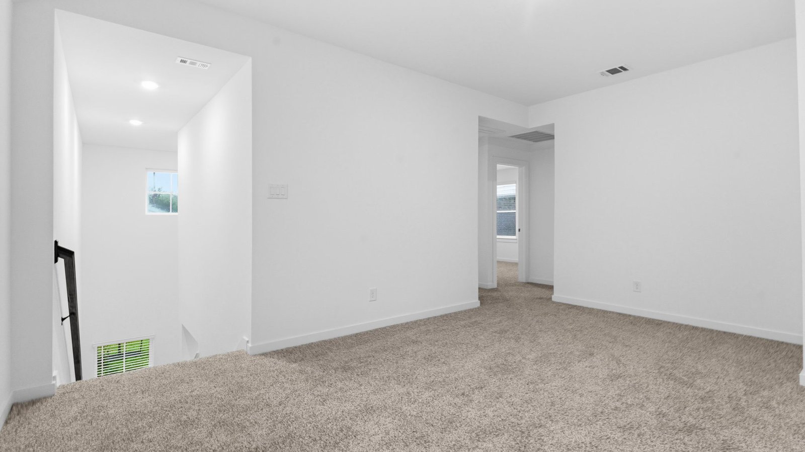 game room with large window