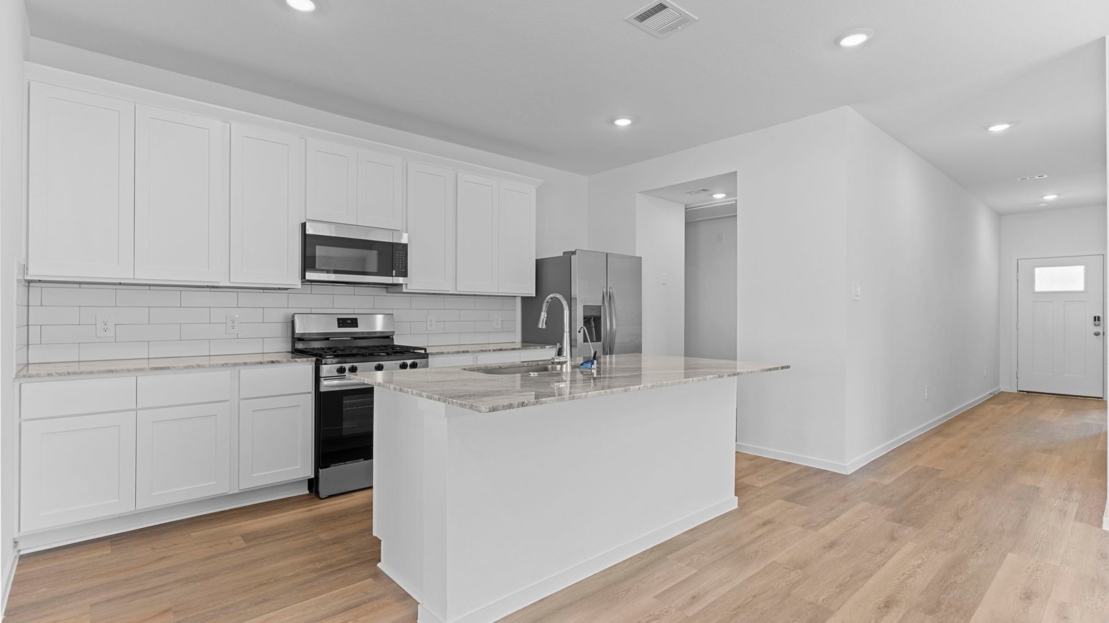 kitchen with large island