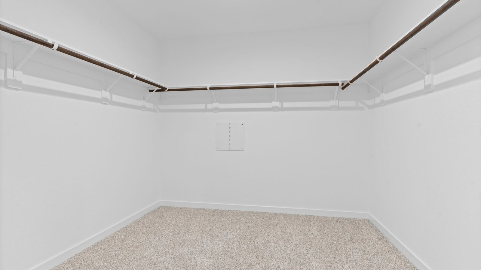 spacious walk in closet