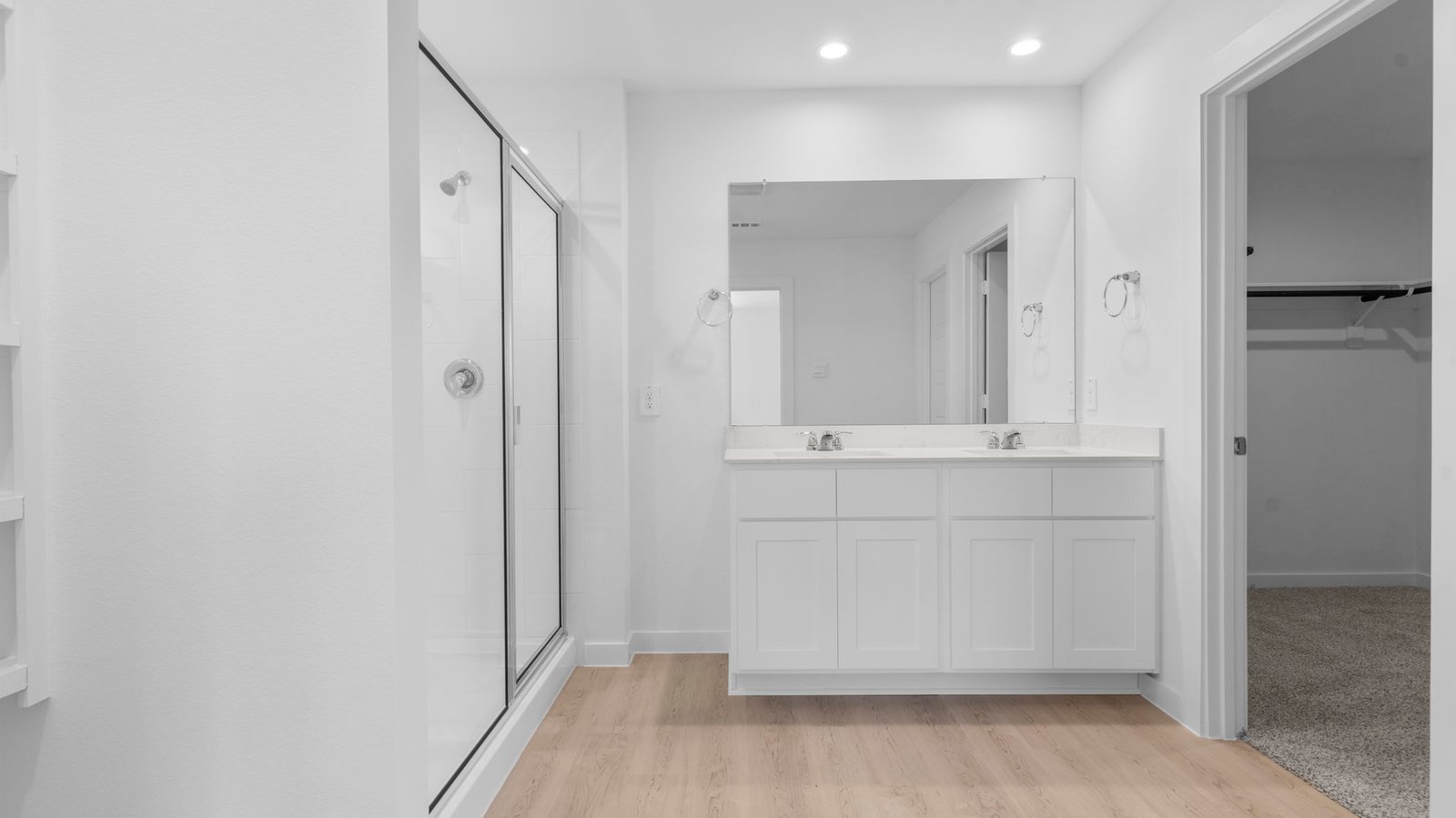 primary bathroom with one window