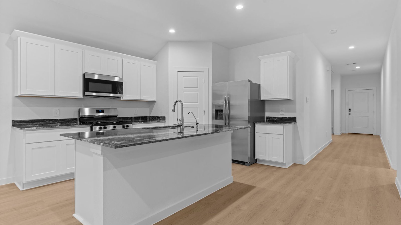 open concept kitchen with island