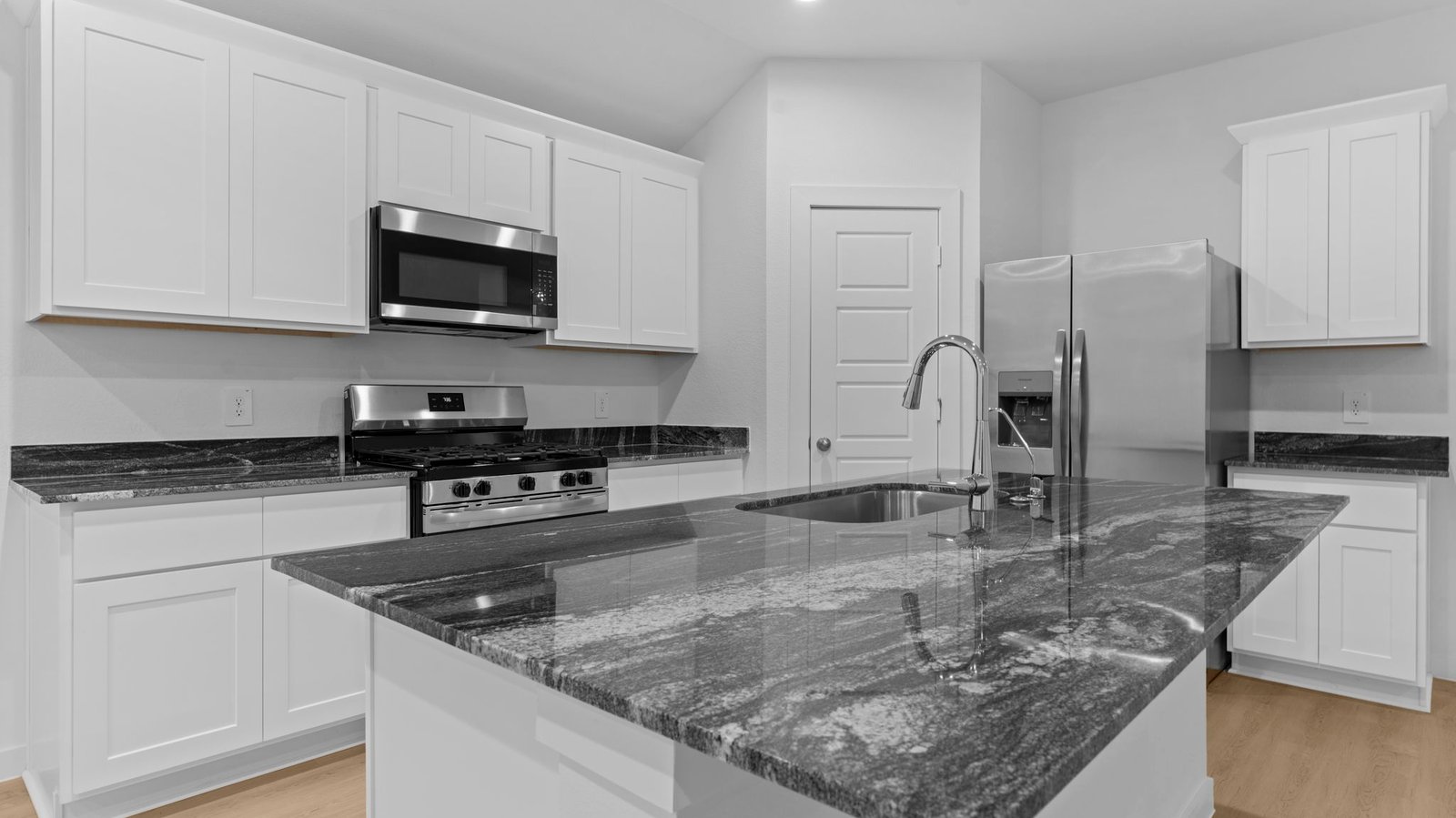 open concept kitchen with island