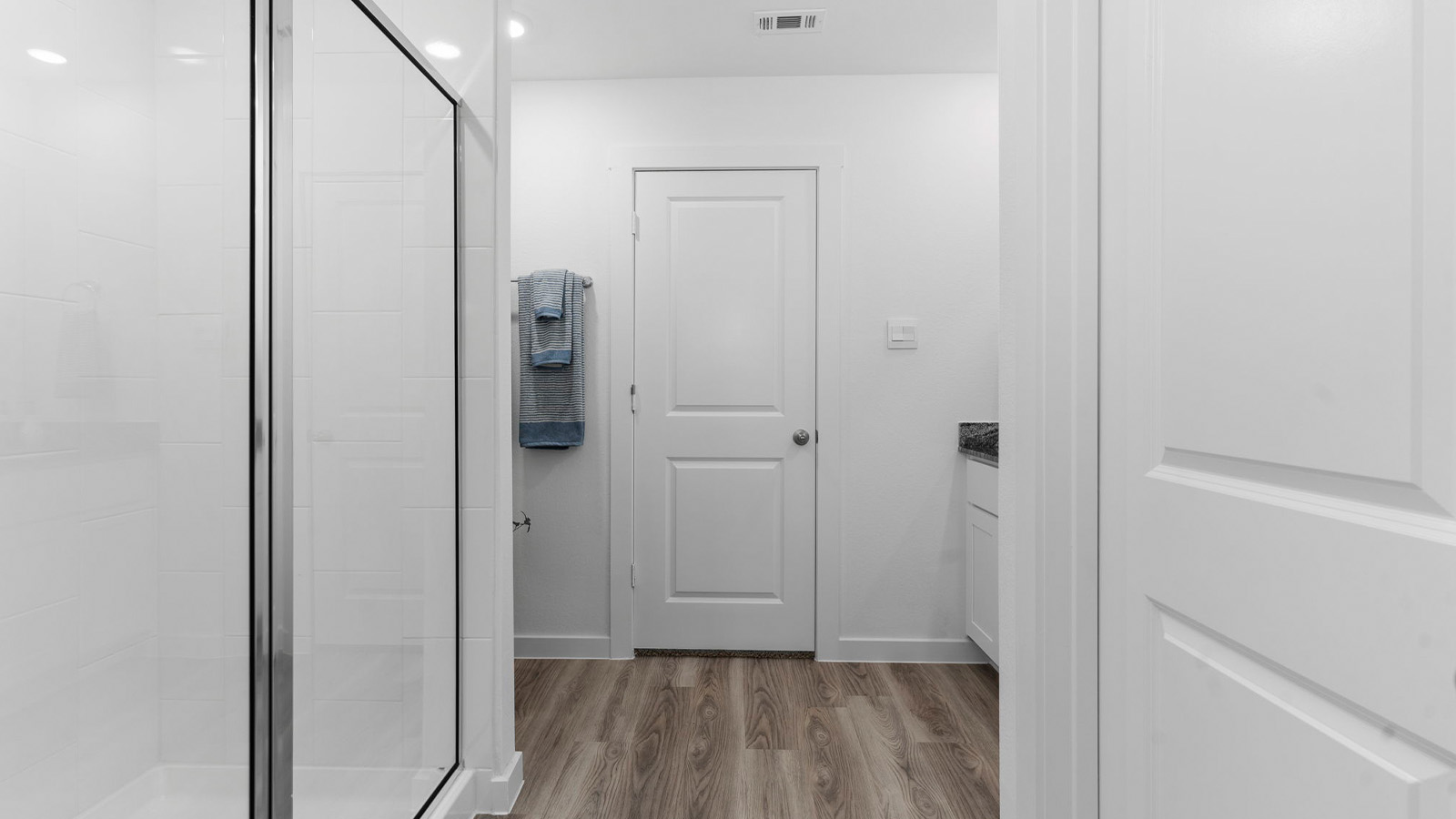 primary bathroom with one window