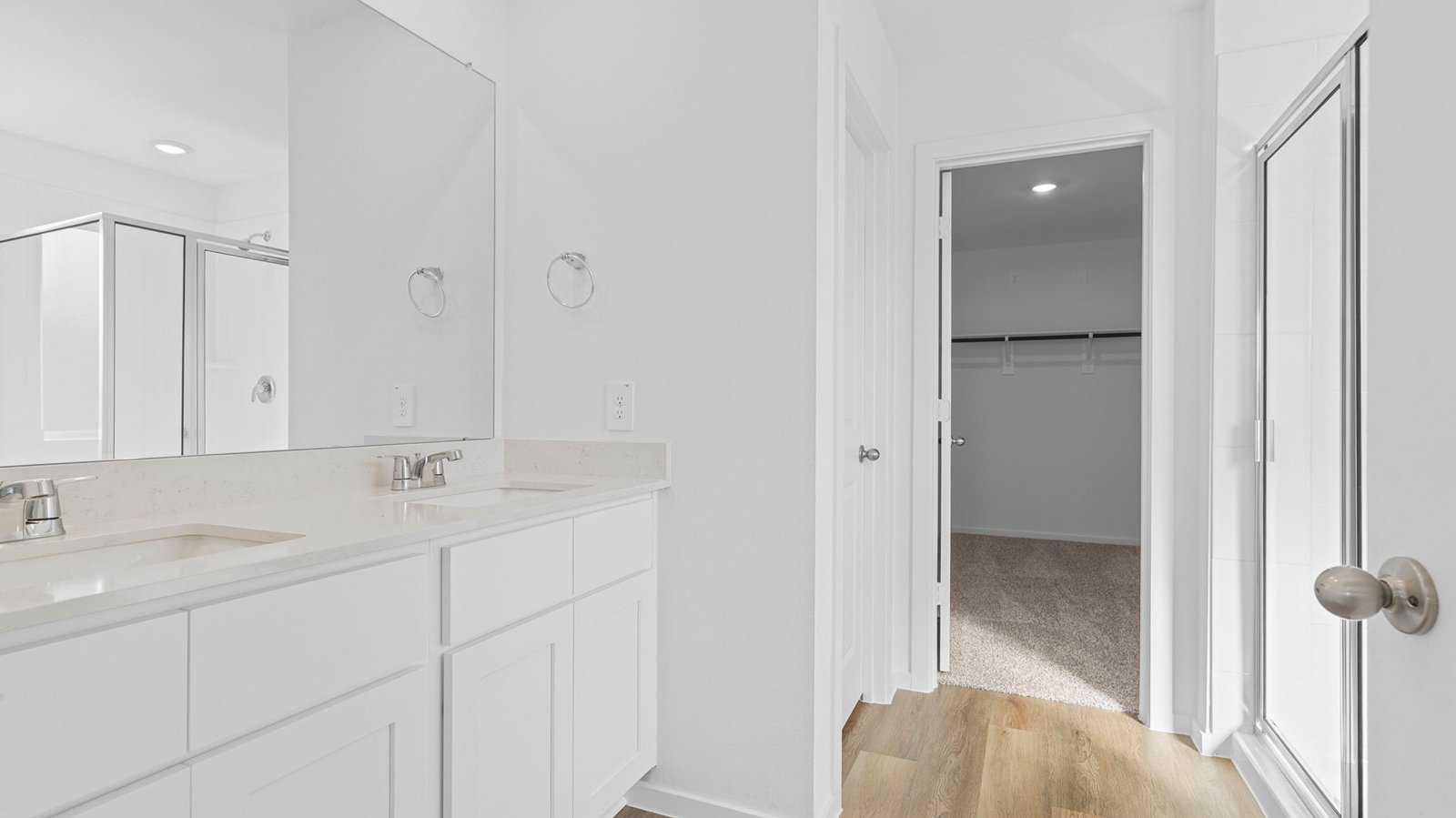 primary bathroom with one window