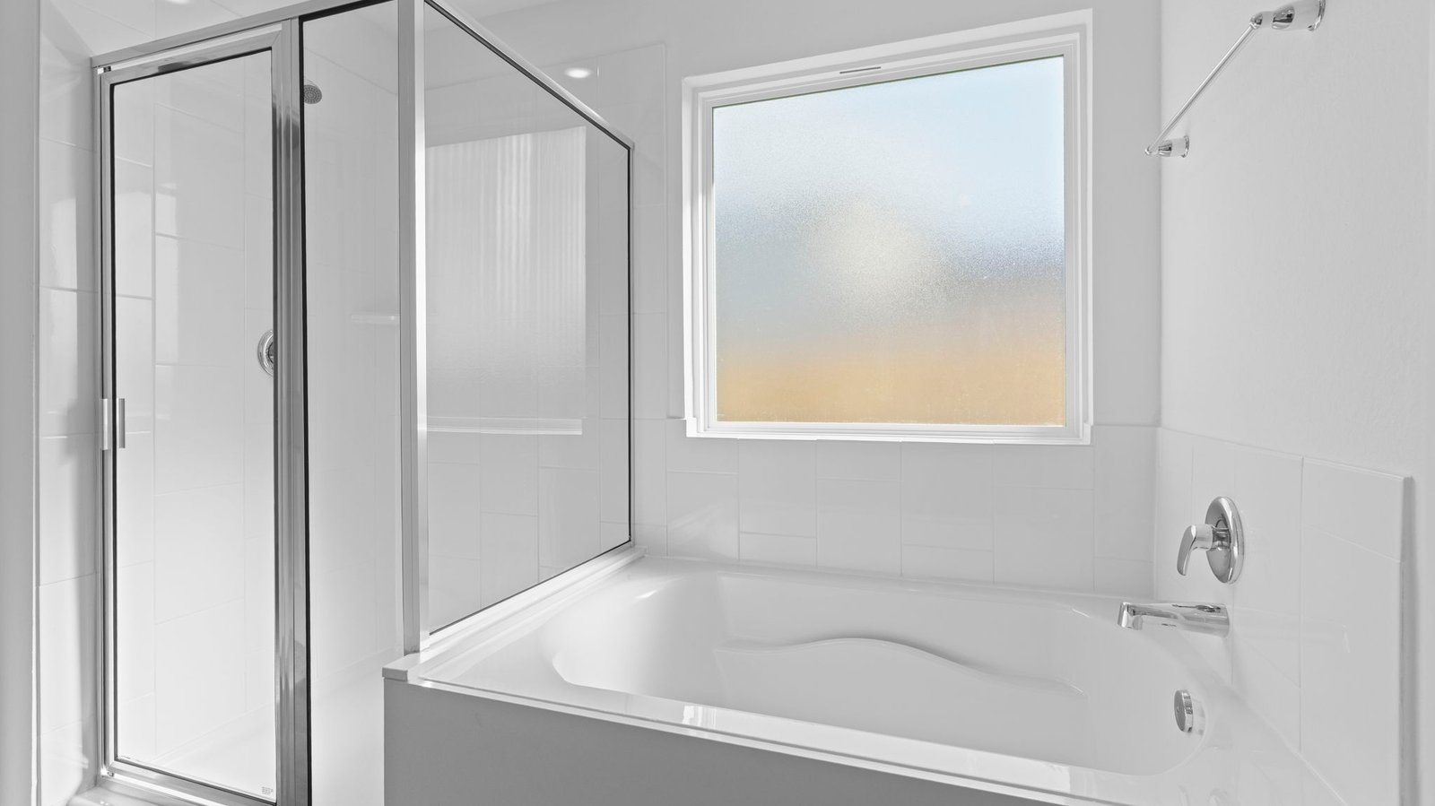 primary bathroom tub and shower