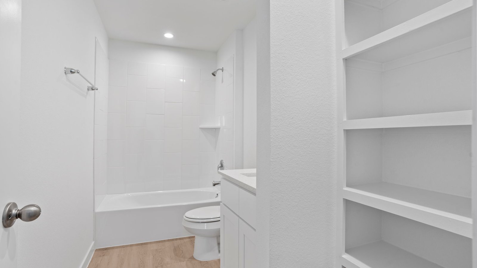 secondary bathroom with one sink