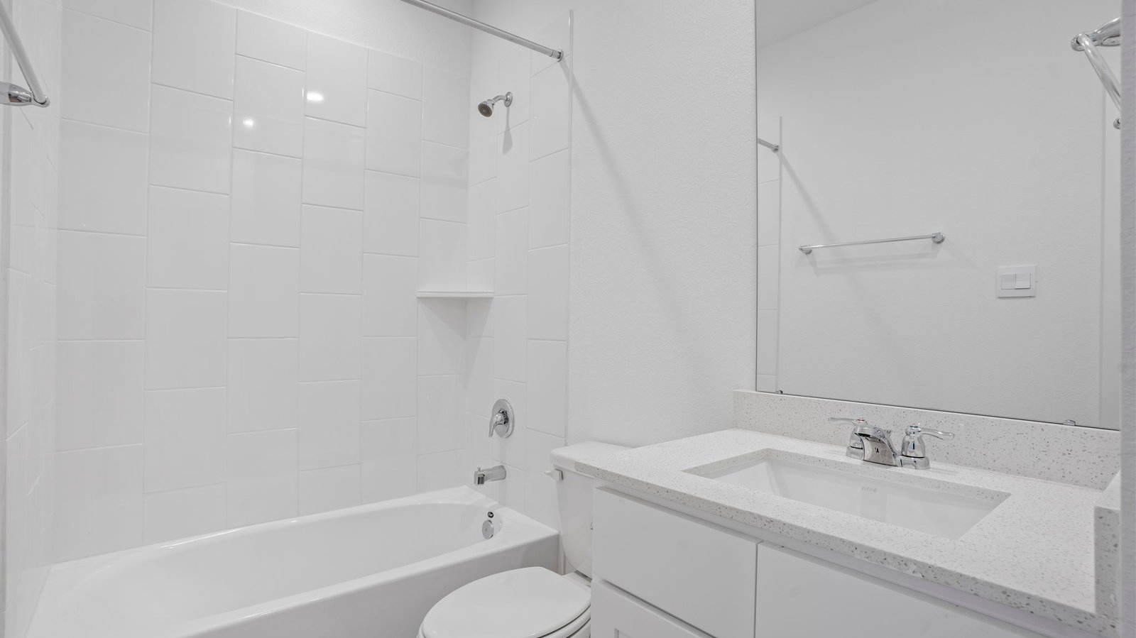 secondary bathroom with one sink