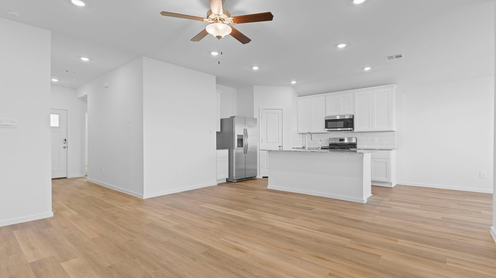open concept living room and kitchen