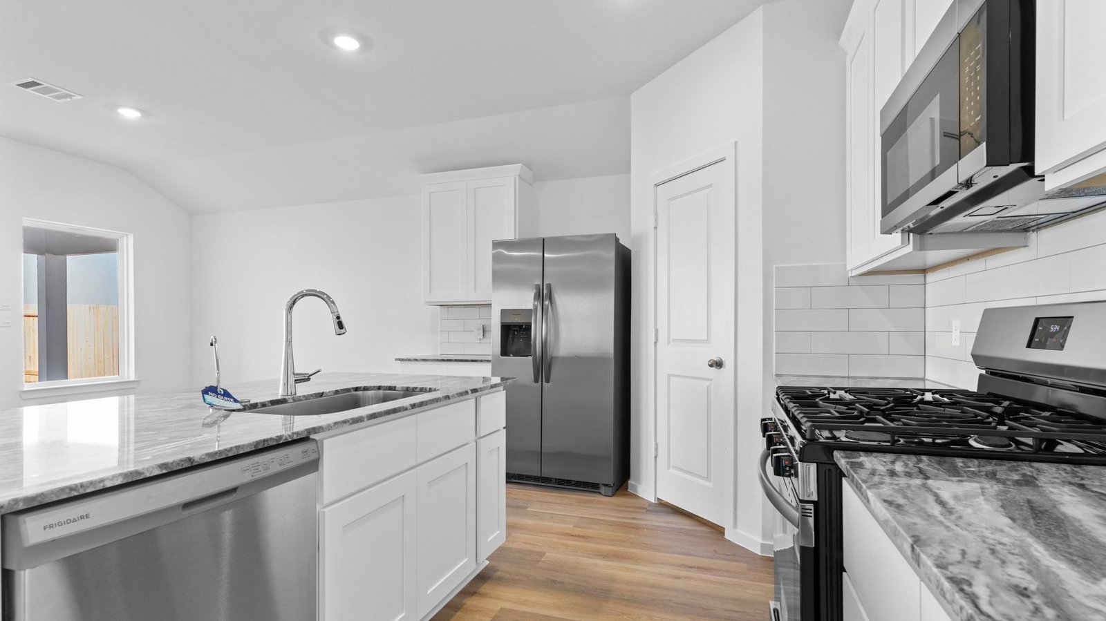 stainless steel appliances in kitchen