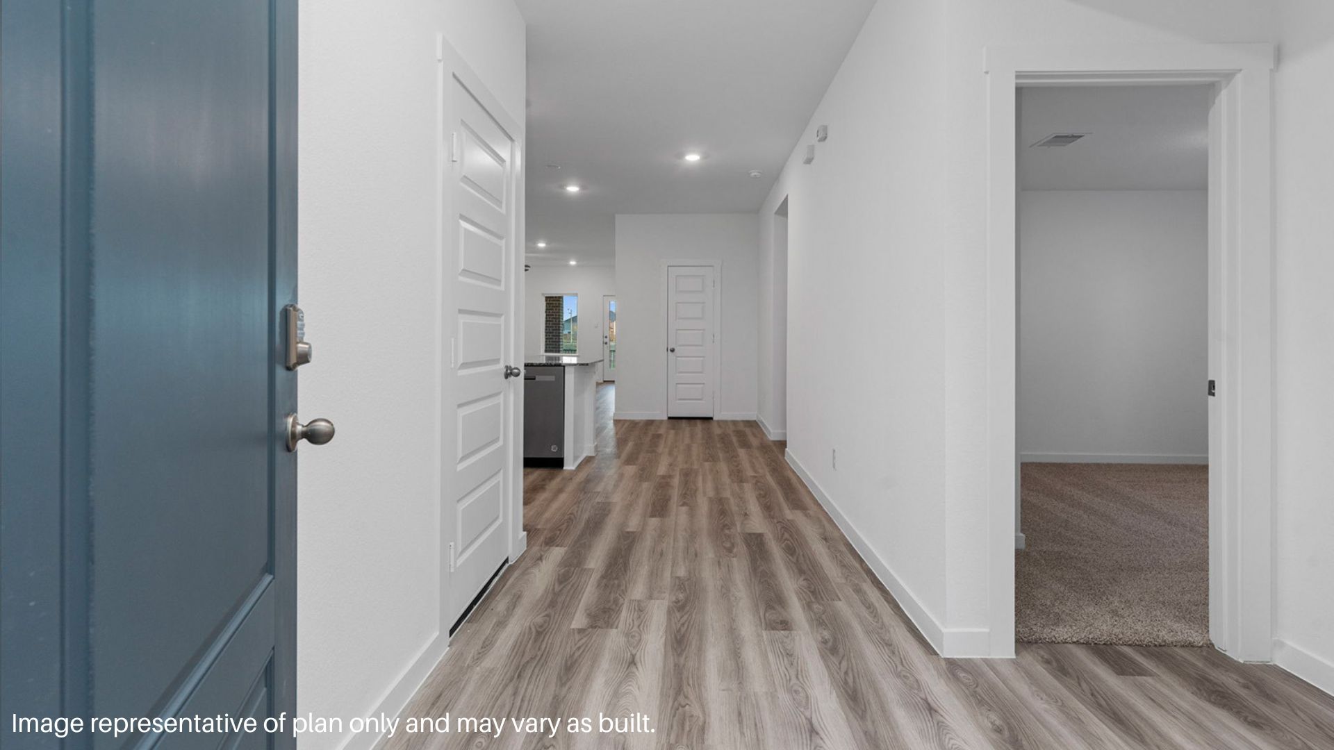 Entryway Hallway to the Kitchen and Seconday Bedroom